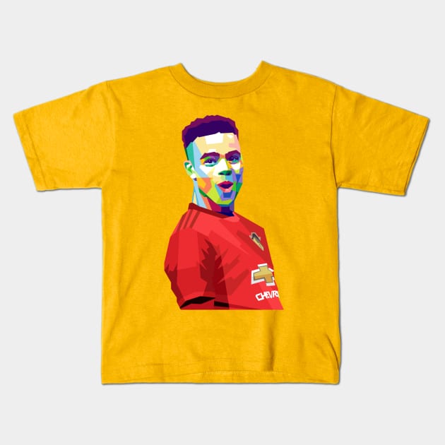 Mason Greenwood Kids T-Shirt by erikhermawann22